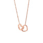 Collar/Pulsera Colgante de Corazones Entrelazados de Acero Inoxidable