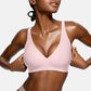 Womens Comfortable Wireless Bras Push Up Bralettes Seamless Tshirts Bras Deep V Everyday Bras