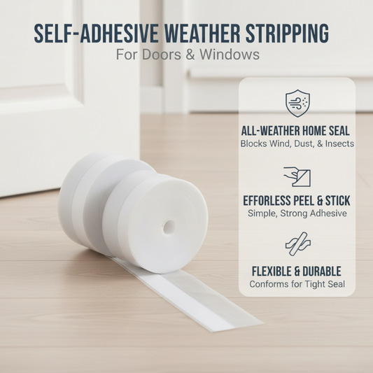 🔥Wind-Proof & Warmth-Boosting🔥Self-Adhesive Weather Stripping for Doors & Windows - Insulate & Protect!
