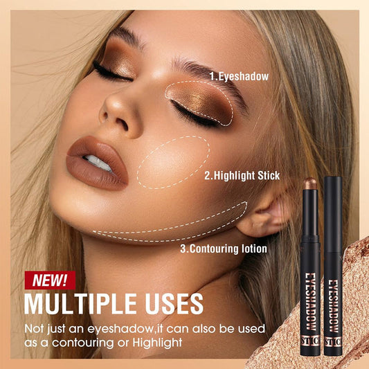 💜LAST DAY PROMOTION - 50%OFF💜8 Colors Glitter Eyeshadow Stick Waterproof & Long-Wearing & Multi-Use
