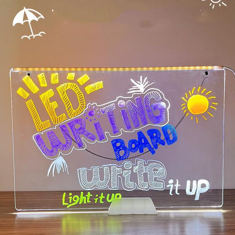 Hanging & Desktop LED Note Board Set – aurora07-1