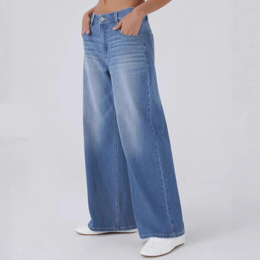 👖🔥🔥Women’s Fashion Wide Leg Jeans with Pockets✨