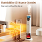 🔥💧2000W Heater for Rapid Heating and Humidification! 3D Flame Atmosphere | Wide-Angle Heating | Remote Control & Touch Control | Safe Anti-Tip ✅