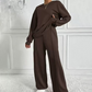 Women's Cozy Long-Sleeve Top & Pants Set