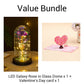 Preserved Real Rose in Glass Dome Eternal Flower Gift for Women Valentine's Day Birthday Anniversary Mother's Day Decorative Christmas Gifts for Christmas Day Stunning Rainbow Holographic Coating Plated Galaxy Rose