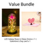 Preserved Real Rose in Glass Dome Eternal Flower Gift for Women Valentine's Day Birthday Anniversary Mother's Day Decorative Christmas Gifts for Christmas Day Stunning Rainbow Holographic Coating Plated Galaxy Rose