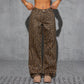 Women's Leopard Print High-Waist Wide-Leg Jeans