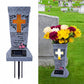 Solar LED Memorial Grave Vase with Ground Spike – Weather-Resistant & Elegant