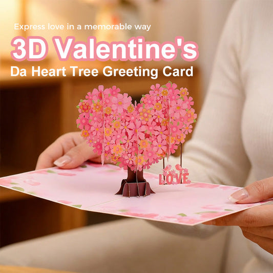 3D Valentine's Da Heart Tree Greeting Card
