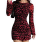 Women's Leopard Print Bodycon Mini Dress