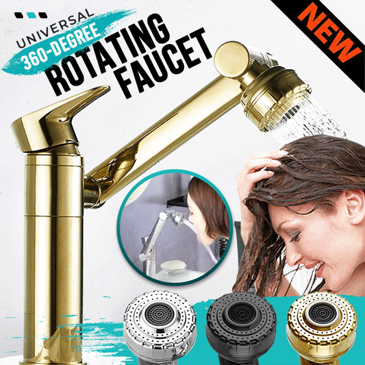 Single Hole Hot And Cold Water Faucet Universal Swivel Basin Faucet