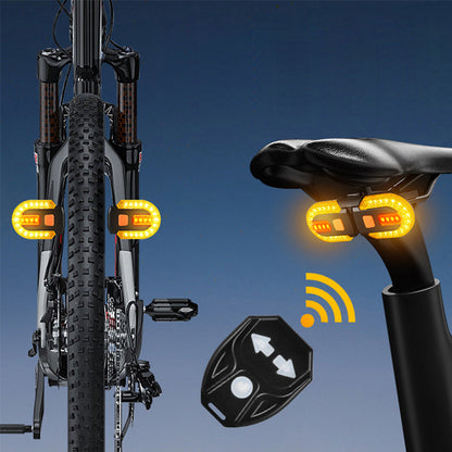🚴 60% OFF NOW! 🔦 Bicycle Wireless Remote Control Turning Tail Light – Auto Brake Sensor, 30+ Light Modes & USB Rechargeable ⚡
