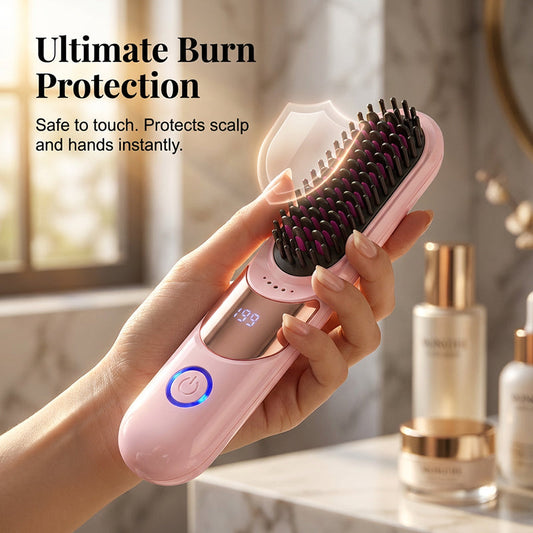 🥳2026 HOT SALE🥳💞50K+ SOLD!👵✨ 50% OFF! 3-Temp Ionic Straightening Comb – Anti-scald design, gentle on hair. Adds shine, reduces frizz. Perfect for safe daily styling. 🌸🛡️