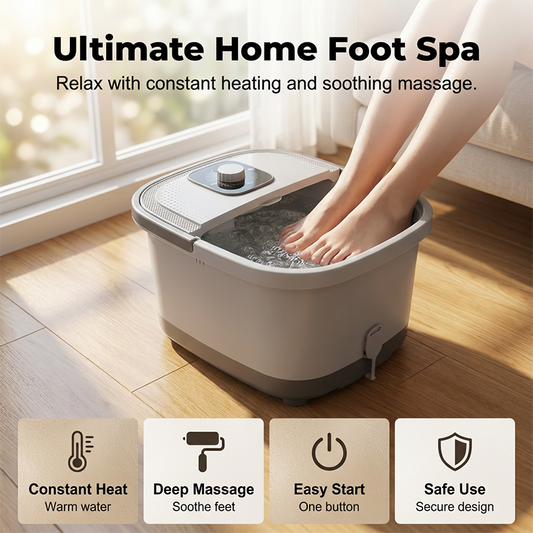 Heated Foot Spa Bath with Massage Rollers