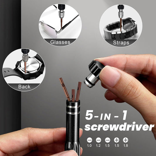 💎 50% OFF! 💎 Professional Watch Repair Tool Kit – All-in-One, Precision Stainless Steel Tools for Battery & Band Fixes
