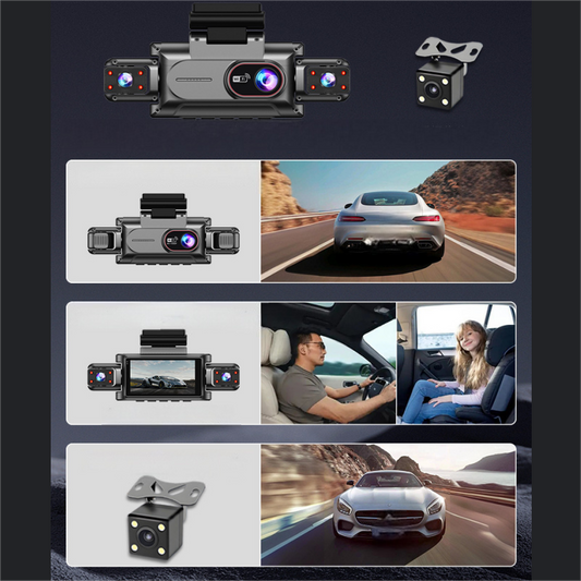 Full HD 1080P 4-Lens Dash Cam with WiFi