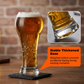 Large Capacity Ornate Embossed Beer Glass