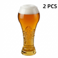 Large Capacity Ornate Embossed Beer Glass