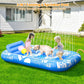 💦Inflatable Tanning Pool Lounger – Smart spray cools you automatically. Detachable pillow, cup holders & safety handles. Holds 2 adults (350lb). Perfect for garden or beach! 🏖️🌞