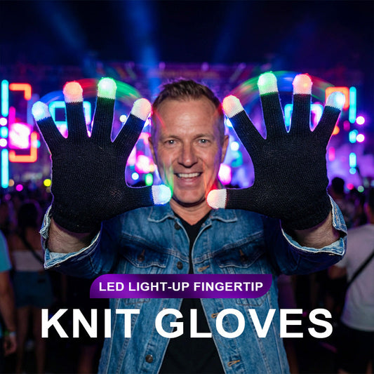 LED Light-Up Fingertip Knit Gloves