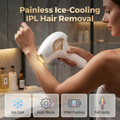 🥳2026 HOT SALE🥳💞50K+ SOLD!✨⏰ 50% OFF + Free Shipping! IPL Ice-Cooling Hair Removal – Painless, long-lasting. A bit pricey, but worth every penny. 999,999 flashes, full body use. 💎❄️