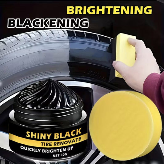 ✨ Tire wax – restores black gloss, blocks UV, repels dirt. Easy & quick!