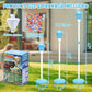 Automatic Handheld Bubble Machine for Kids, Bubble Maker Spring Summer Toys with Lights, Outdoor Rechargeable Blower Best Easter Gift for Children