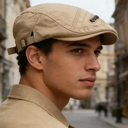 A classic flat cap for all seasons – breathable, comfortable and timeless – ideal for leisure and everyday wear