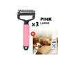 Double sided pet grooming brush