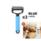 Double sided pet grooming brush