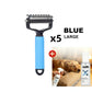Double sided pet grooming brush