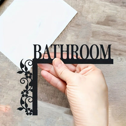 Floral Bathroom Topper Sign