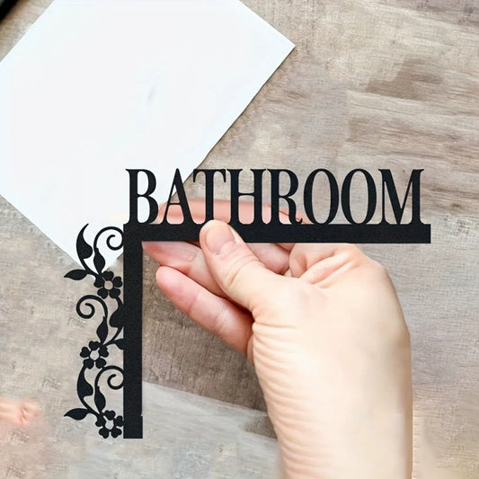Floral Bathroom Topper Sign