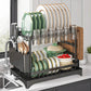 💕Free Shipping✈️2-Tier Dish Rack with Drainboard – Large Capacity & Fast Drying 🍽️💧
