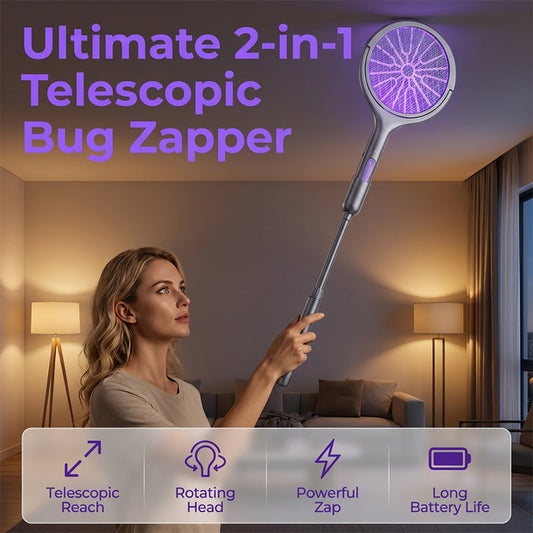 🏆LAST DAY SALE 50% OFF🔥2-in-1 Rechargeable Electric Fly Zapper