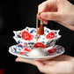 Umbrella-Shaped Ceramic Tea Strainer Set