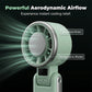 Foldable Turbo Handheld Fan with LED Display