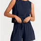 Summer Solid Color Fashion 2-piece Set