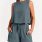 Summer Solid Color Fashion 2-piece Set