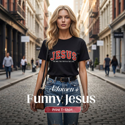 🔥Last Day 50% OFF🔥 Women's Funny Jesus Print T-Shirt