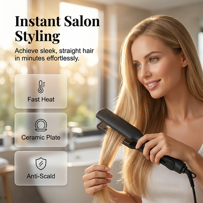 Professional 2-in-1 Hair Straightener and Curler