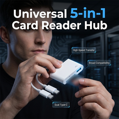 5-in-1 Multi-Port Memory Card Reader