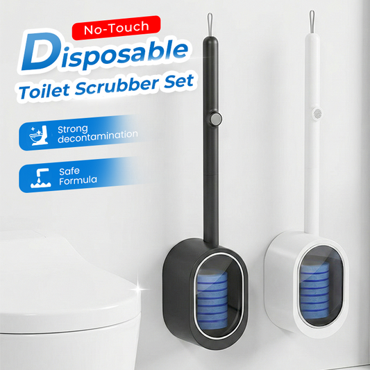 ⏳LAST DAY SALE ONLY ￡21.99!🏆SOPAMI™ Hygiene+ Disposable Toilet Brush System – 32 Refill Heads + Ergonomic Holder 🔄 | No-Touch, Under-Rim & Corner Cleaner | Leak-Proof, Odour-Free & RV-Friendly 🚽🇬🇧