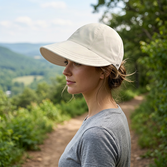 ⏳ LAST DAY SALE: ONLY £14.99!! 🎁✨ Women's UPF 50+ Elegant Foldable Sun Hat – Wide-Brim Cotton Bucket Hat with Neck Flap & Adjustable Strap – Packable, Breathable & Beach-Ready 🌞🇬🇧