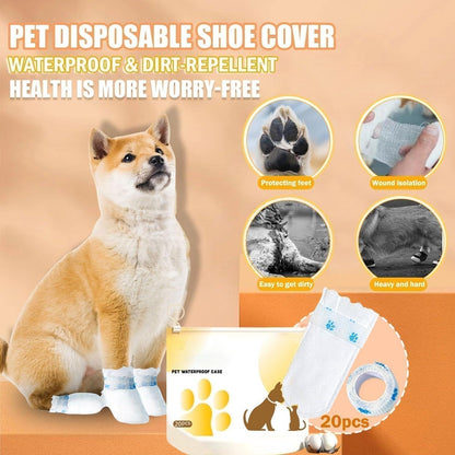 🐾 Disposable Dog Paw Covers | 20–60 Pack