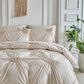 🛏️2026 HOT SALE 35000+ Sold 50% OFF! Elegant Tufted Floral Pinch Pleat Duvet Cover Set, Premium Soft Breathable Bedding Set, Stylish Cozy Bedroom Decor with Pillowcases