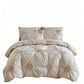 🛏️2026 HOT SALE 35000+ Sold 50% OFF! Elegant Tufted Floral Pinch Pleat Duvet Cover Set, Premium Soft Breathable Bedding Set, Stylish Cozy Bedroom Decor with Pillowcases