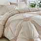 🛏️2026 HOT SALE 35000+ Sold 50% OFF! Elegant Tufted Floral Pinch Pleat Duvet Cover Set, Premium Soft Breathable Bedding Set, Stylish Cozy Bedroom Decor with Pillowcases