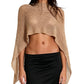 🏖️ Lightweight Hollow Out Poncho Shawl — Soft Knit Cover-Up for Beach & Daily Wear