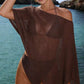 🏖️ Lightweight Hollow Out Poncho Shawl — Soft Knit Cover-Up for Beach & Daily Wear